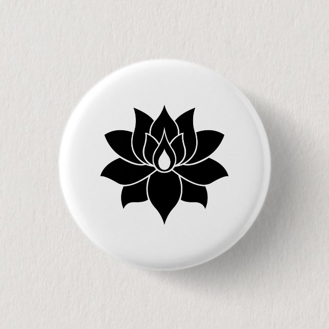 Lotus Flower Meditation Yoga Men, Women, & Kids 1 Inch Round Button (Front)