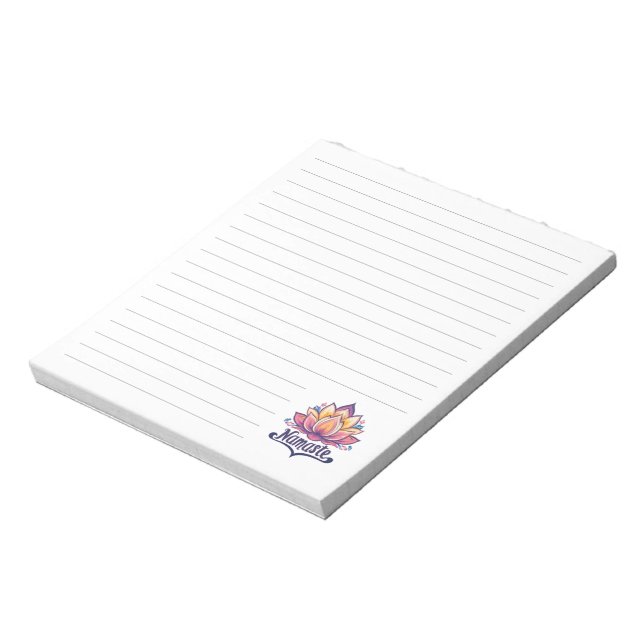 Lotus Flower "Namaste" Notepad (Rotated)