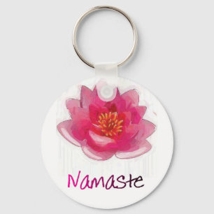 Lotus Flower "Namaste" Yoga Gifts Keychain