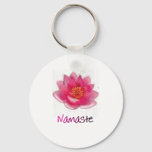 Lotus Flower "Namaste" Yoga Gifts Keychain