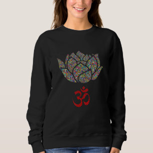Lotus Flower Ohm Om Symbol Yoga And Meditation Des Sweatshirt