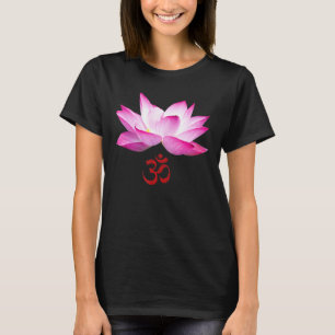 Lotus Flower Ohm Om Symbol Yoga And Meditation T-Shirt