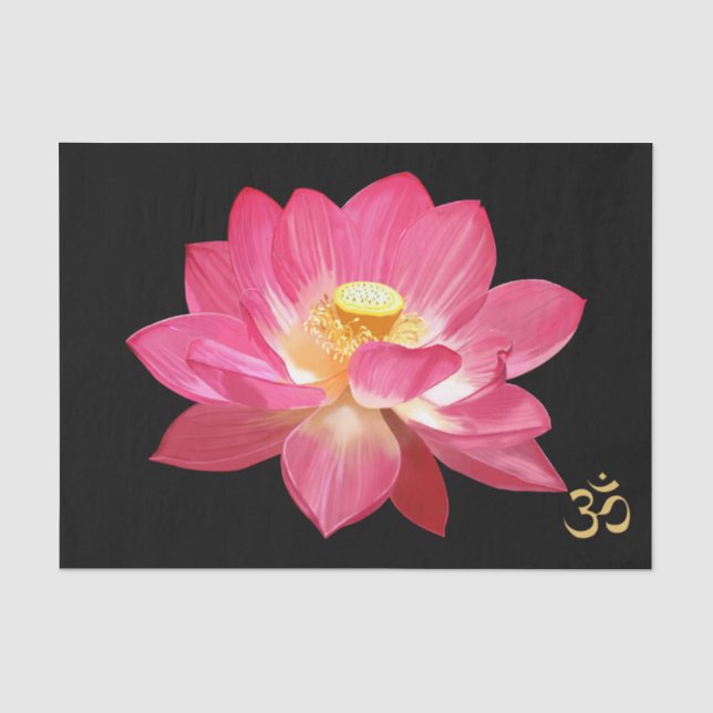Lotus Flower Om Tissue Paper Tissue Paper (Front)