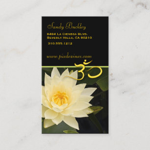Lotus flower, Om yoga, healers Business Card