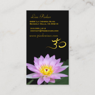 Lotus flower, Om yoga, healers Business Card