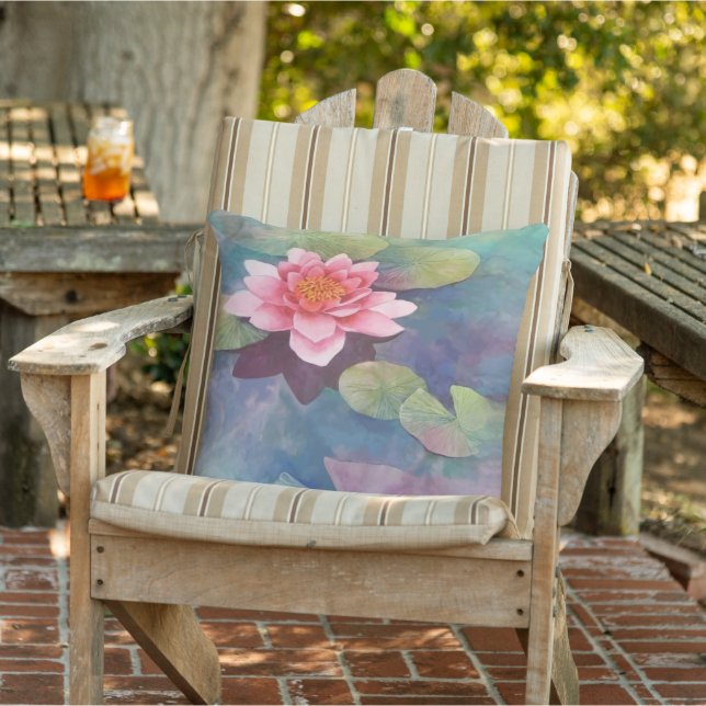 Lotus Flower Outdoor Pillow (Chair)