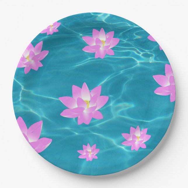 Lotus Flower Paper Plate (Front)