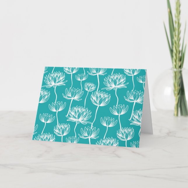 Lotus Flower pattern Card (Front)