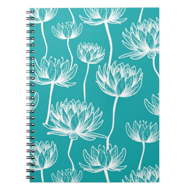 Lotus Flower pattern Notebook (Front)
