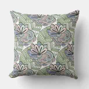 Lotus Flower Pattern throw pillows