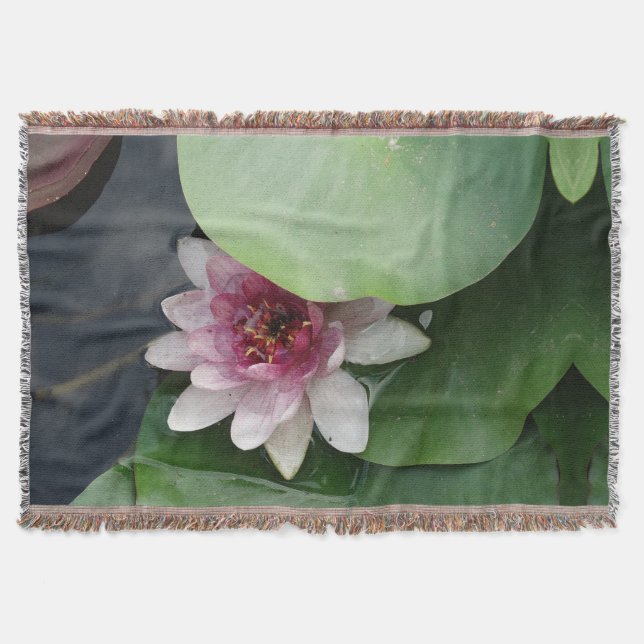 Lotus Flower Photography Throw Blanket (Front)