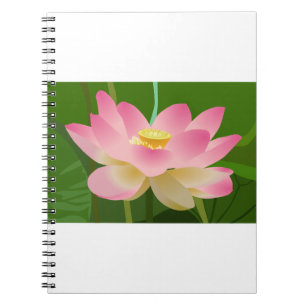 Lotus Flower Plant Petals Pink Flower Water Lily Notebook