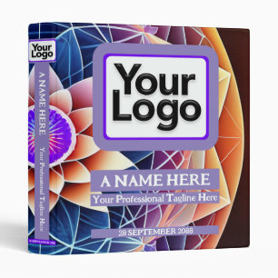 Lotus Flower Purple Mandala Corporate Business  Binder
