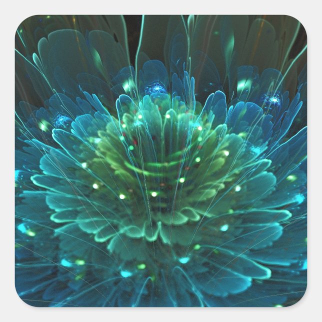 Lotus Flower Rapture Collection Square Sticker (Front)