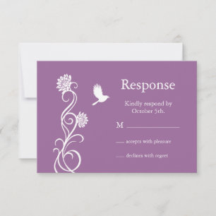 Lotus Flower RSVP (dark purple)