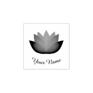 Lotus Flower Rubber Stamp
