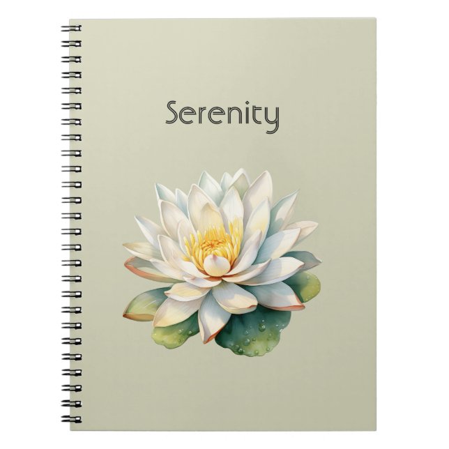 Lotus Flower Serenity Notebook (Front)