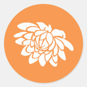 Lotus Flower Sticker (bright orange)