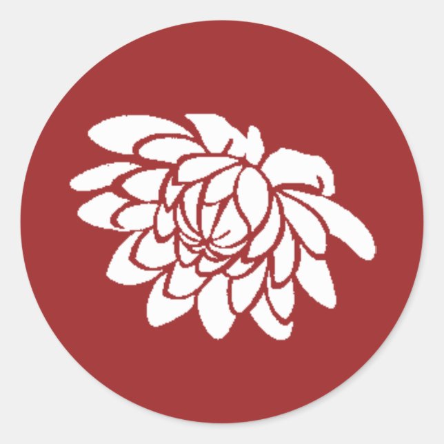 Lotus Flower Sticker (red) (Front)