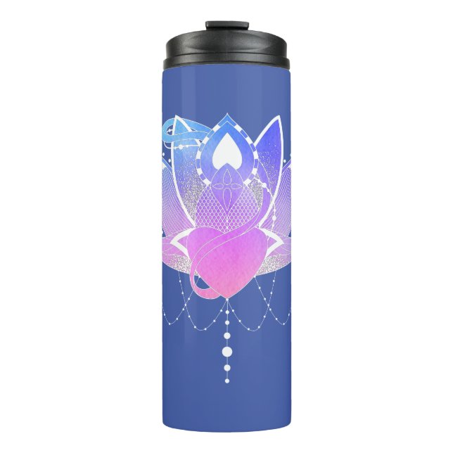 lotus flower thermal tumbler (Front)