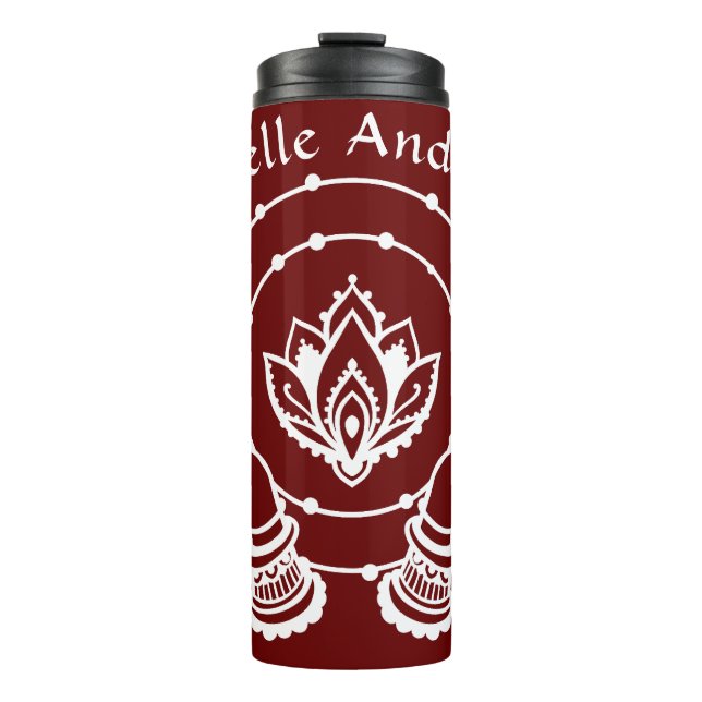 Lotus Flower Thermal Tumbler (Front)
