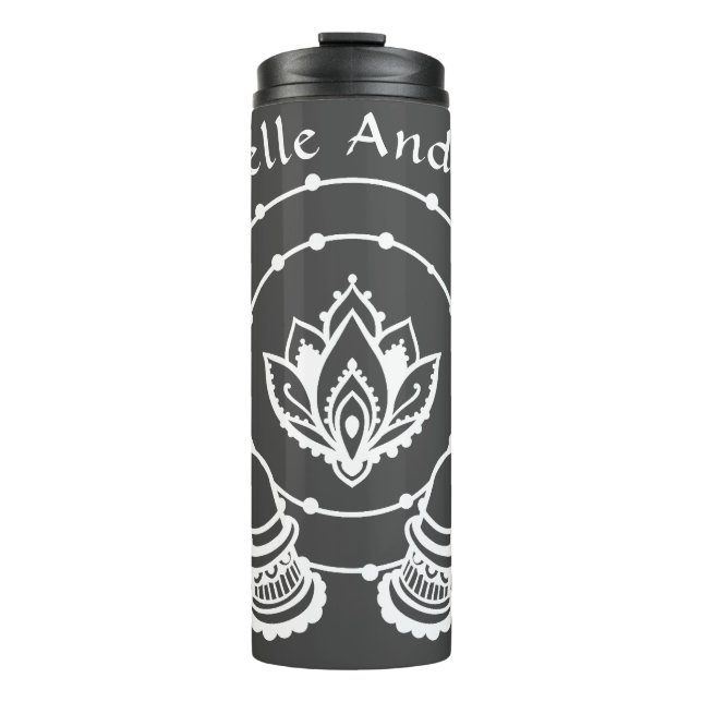 Lotus Flower Thermal Tumbler (Front)