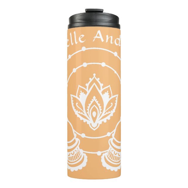 Lotus Flower Thermal Tumbler (Front)