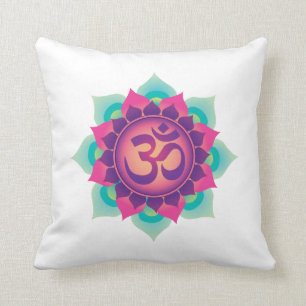 Lotus Flower Throw Pillow