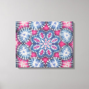 Lotus Flower Tie Dye Wrapped Canvas