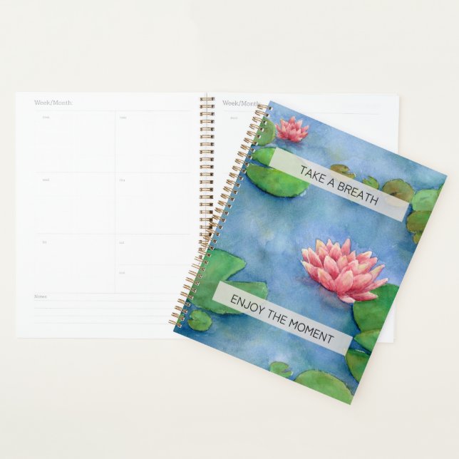 Lotus flower watercolor (Devant avec enveloppe)