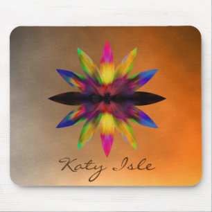 Lotus Flower Watercolor Ethnic Paint Customize Mouse Pad