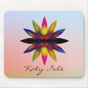 Lotus Flower Watercolor Ethnic Paint Customize Mouse Pad