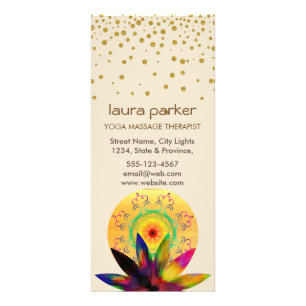Lotus Flower Watercolor Healing Holistic Health Rack Card