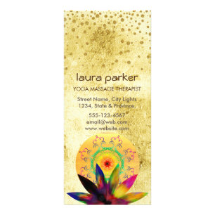 Lotus Flower Watercolor Healing Holistic Health Rack Card