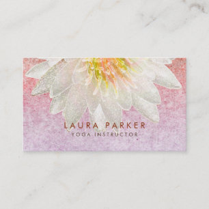 Lotus Flower Watercolor Healing Meditation Yoga Business Card