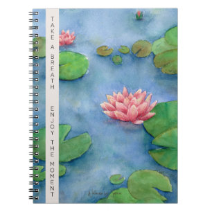 Lotus Flower Watercolor Notebook