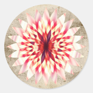 Lotus Flower Watercolor Purple Logo Healing Yoga Classic Round Sticker