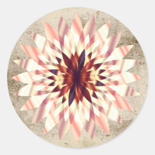 Lotus Flower Watercolor Purple Logo Healing Yoga Classic Round Sticker