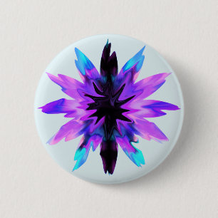 Lotus Flower Watercolor Yoga Holistic 2 Inch Round Button