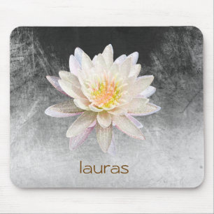 Lotus Flower Watercolor  Yoga Meditation Mouse Pad