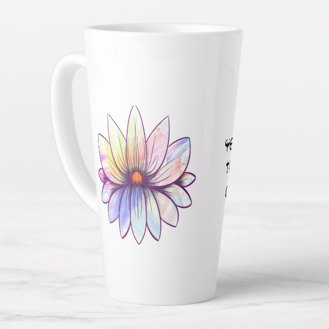 Lotus flower with attitude latte mug (Left Angle)