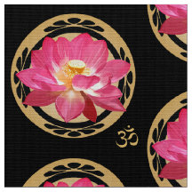 Lotus Flower with Om Fabric