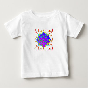 Lotus Flower With Yoga Poses Baby T-Shirt