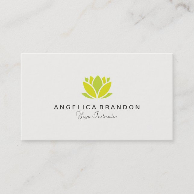 Lotus Flower Yoga Business Card (Front)