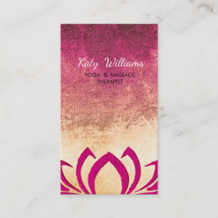 Lotus Flower Yoga Instructor Meditation Holistic Business Card
