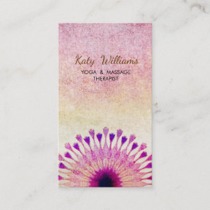 Lotus Flower Yoga Instructor Meditation Holistic Business Card