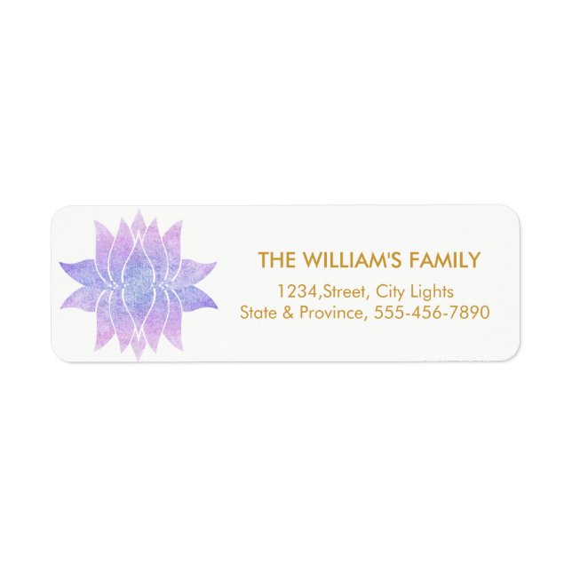 Lotus Flower Yoga Meditation Floral Purple (Front)