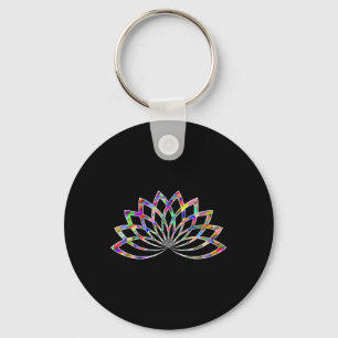 Lotus Flower Yoga Meditation Om Namaste Zen Exerci Keychain