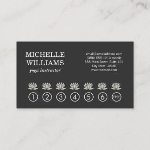 Lotus Flower / Yoga Meditation Punch Card