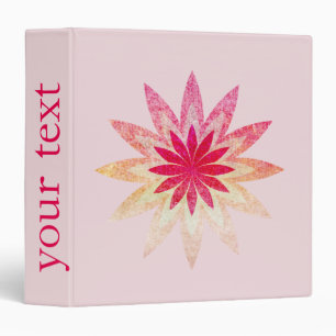Lotus Flower Yoga Meditation Vintage Holistic Binder